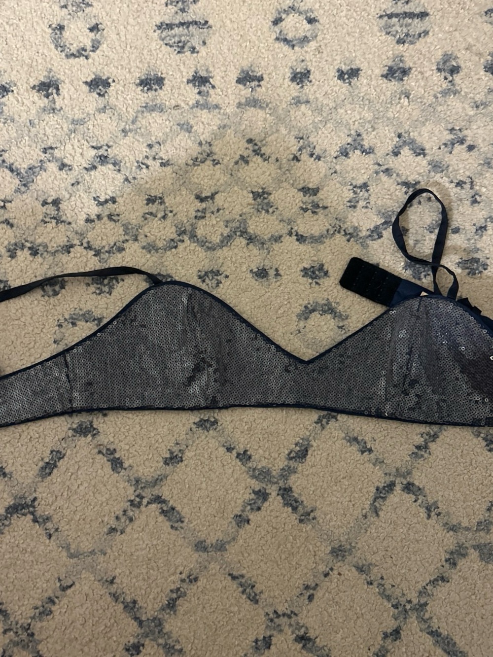 Sparkle Mesh Sequin Bralette in Black